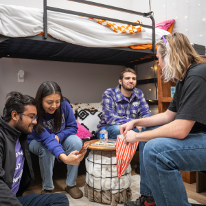 Generation One Students studying in dorm room